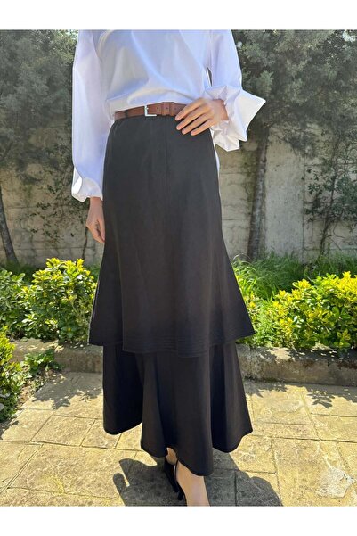 VUU İki Kat Volanlı Etek 26ss3002