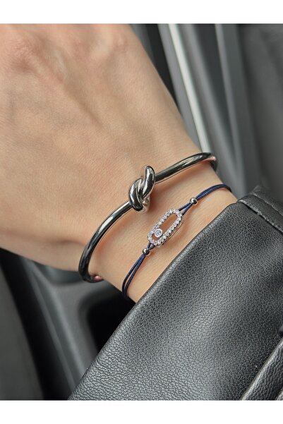 kems jewels Mess Model Lacivert İp Bileklik