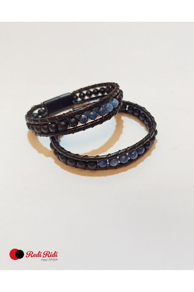 Redi Ridi Natural Stone Leather Bracelet Model.6284