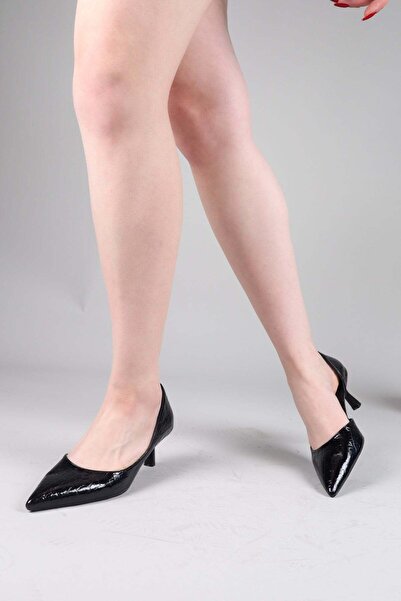 Birikon BELAİT Παπούτσια Στιλέτο με Σχισμή στο Πάτο, Δερμάτινα Λουστρίνια, Κρ...