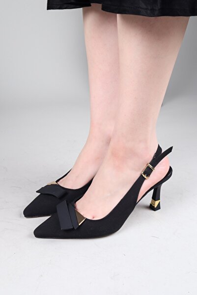 Birikon Veli̇ka Heel and Buckle Detailed Stiletto Black