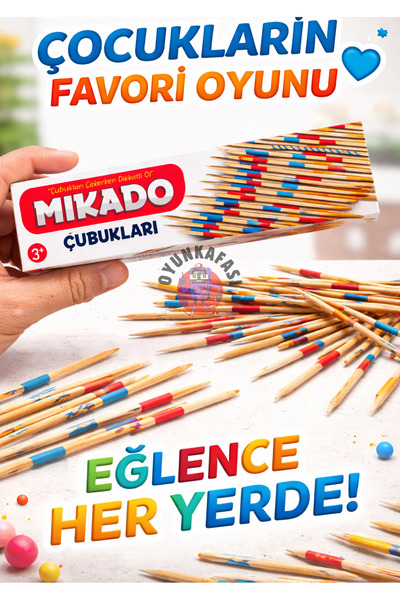 OYUNKAFASI Ahşap Çubuk Toplama Oyunu | Dikkat ve Zeka Geliştirici Aile Oyunu