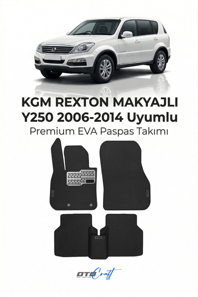 OTOCRAFT KGM Rexton Makyajlı Y250 (2006-2014) Araca Özel 3D Havuzlu Eva Paspa...