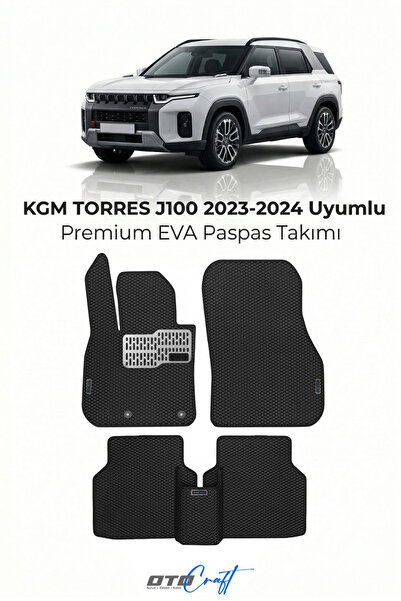 OTOCRAFT KGM Torres J100 (2023-2024) Araca Özel 3D Havuzlu Eva Paspas Tam Set...