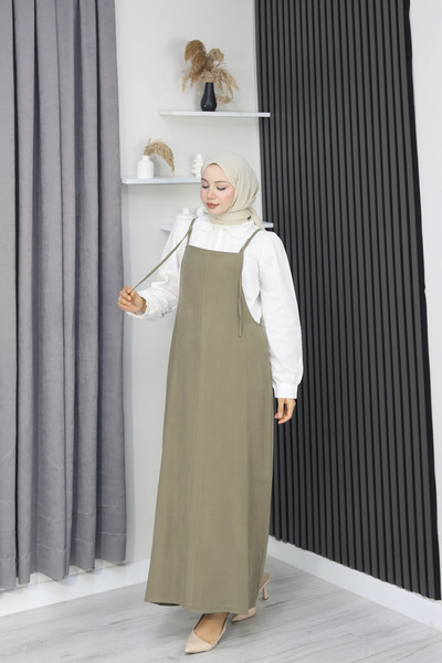 TATULA Gabardine Gilet with Rope Straps