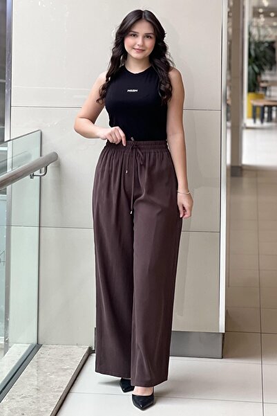 sentez giyim Sentez Equator Side Ribbed Wide Leg Pants