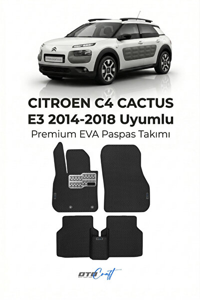 OTOCRAFT Citroen C4 Cactus E3 (2014-2018) Araca Özel 3D Havuzlu Eva Paspas Ta...