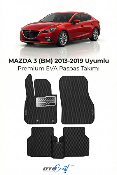 OTOCRAFT Mazda 3 BM (2013-2019) Araca Özel 3D Havuzlu Eva Paspas Tam Set 5 Parça
