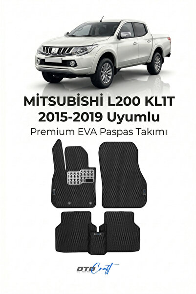 OTOCRAFT Mitsubishi L200 Kl1t (2015-2019) Araca Özel 3D Havuzlu Eva Paspas Ta...