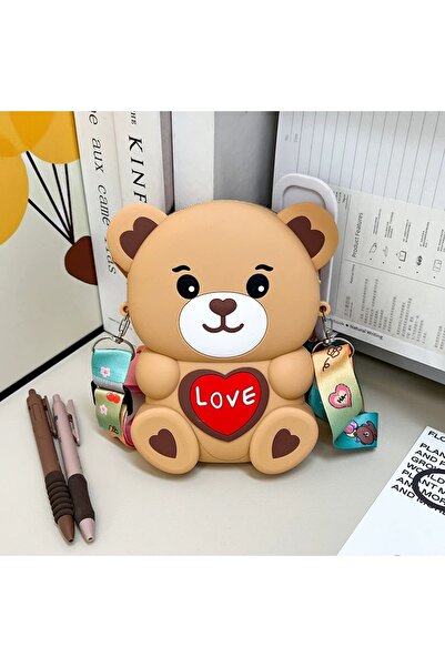 synshop Μίνι τσάντα χιαστί σιλικόνης για κορίτσια και αγόρια με φιγούρα αρκου...