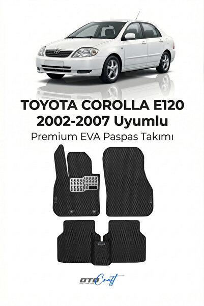 OTOCRAFT Toyota Corolla E120 (2002-2007) Araca Özel 3D Havuzlu Eva Paspas Tam...