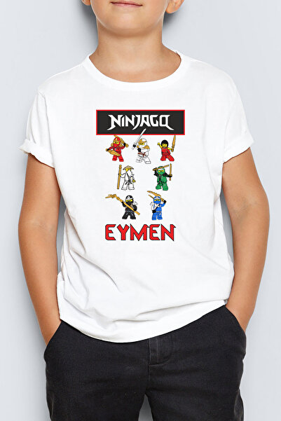 Morinna İsme Özel Ninjago Temalı Baskılı Unisex Çocuk Tişört T-Shirt 4-13 Yaş...