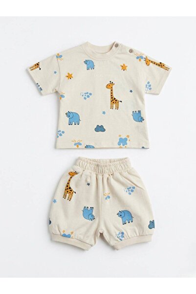 Derin Bebek Giyim La'Ci̇el Pari̇s Giraffe Patterned 2-Piece Men's Suit