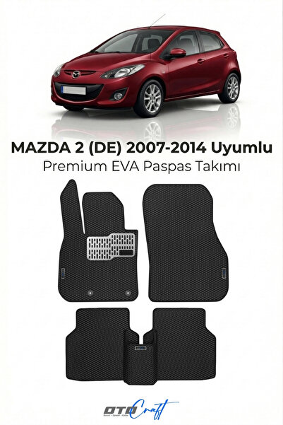 OTOCRAFT Mazda 2 De (2007-2014) Araca Özel 3D Havuzlu Eva Paspas Tam Set 5 Parça