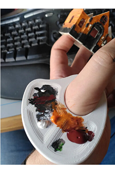 Rapithwin Küçük Boya Paleti Parmak Boya Paleti 3 adet 8x8 cm