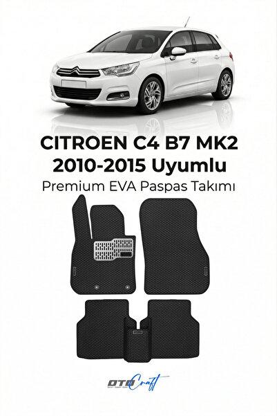 OTOCRAFT Citroen C4 B7 MK2 (2010-2015) Araca Özel 3D Havuzlu Eva Paspas Tam S...