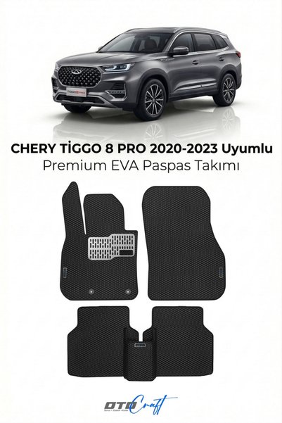 OTOCRAFT Chery Tiggo 8 Pro (2020-2023) Araca Özel 3D Havuzlu Eva Paspas Tam S...
