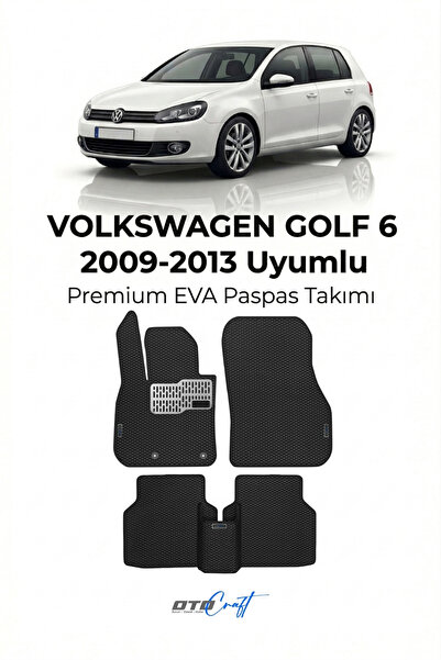 OTOCRAFT Volkswagen Golf 6 (2009-2013) Araca Özel 3D Havuzlu Eva Paspas Tam S...