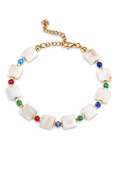 CHARMLUCKY Kare -Glass Flower Anklet
