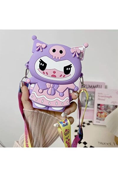 synshop Purple Kuromi Figured Mini Bag Girls' Baby Shoulder Strap Coin Wallet...