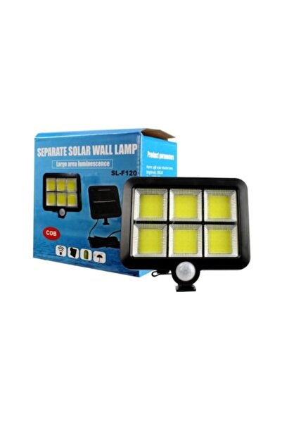 NO BRAND Lampă solară LED, PIR, Senzor de mișcare, Telecomandă, Negru