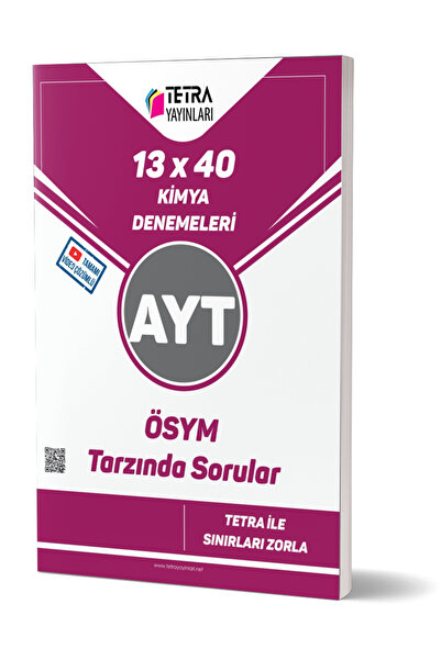 TETRA Yayınları AYT Kimya Denemeleri 13x40