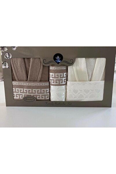POLATEX HOME COLLECTİON ÇEYİZLİK AİLE HAVLU BORNOZ SETİ %100 PAMUKLU SU EMİCİ
