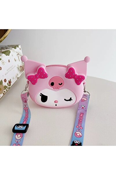 synshop Pink Kuromi Figured Mini Bag Girls' Baby Shoulder Strap Coin Wallet C...