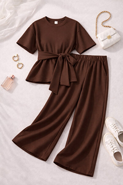 legends butik Γυναικείο Σετ 2 τεμαχίων από ύφασμα Modal – Ψηλόμεσο, με δέσιμο...