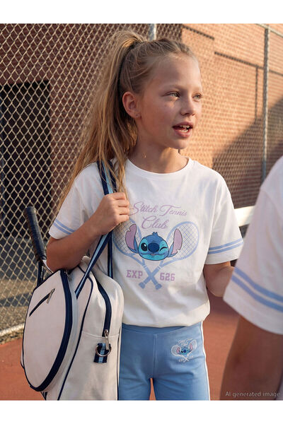 LC Waikiki Vizyon New Season Stitch Printed Girls' T-Shirt