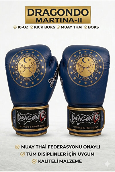 Dragondo Martina Profesyonel VE ANTRENMAN Boks Eldiveni Muay Thai Onaylı Kick...