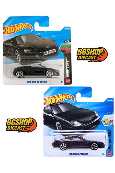 HOT WHEELS 2019 Audi R8 Spyder - 98 Honda Prelude(Koleksiyonluk Nadir Modeller)