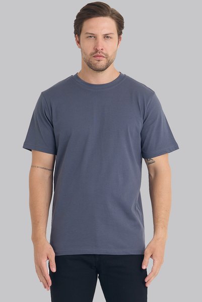 MENCOD 4127 Men's 100% Cotton Basic T-Shirt Regular Fit Crew Neck Vibrant Texture