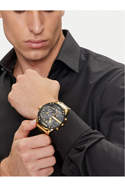 Diesel Ceas DZ7333, bărbați, Peste 46 mm, piele, Negru