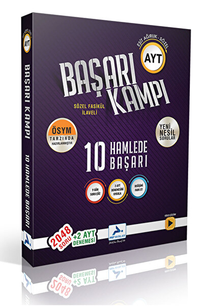 paraf yayınları AYT EŞİT AĞIRLIK-SÖZEL BAŞARI KAMPI 10 HAMLEDE BAŞARI