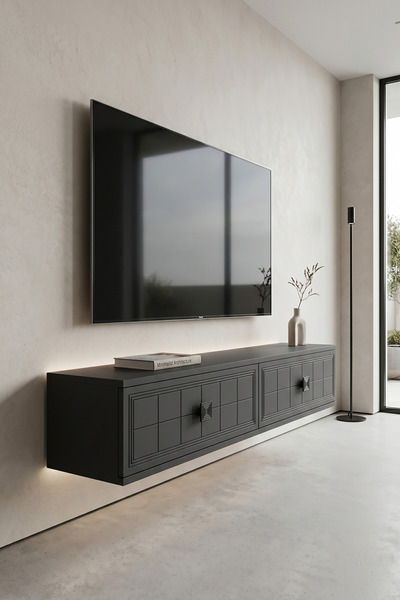 zetuna home TDA1205A DUVARA MONTAJ TV STAND, TV RAFI ANTRASİT 120CM
