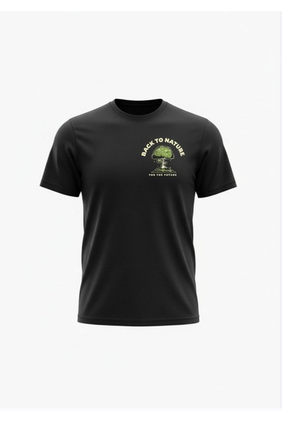 URBANTRENDSTORE Unisex Minimalist Tree Pattern Basic Simple Oversize Fit Άνετ...