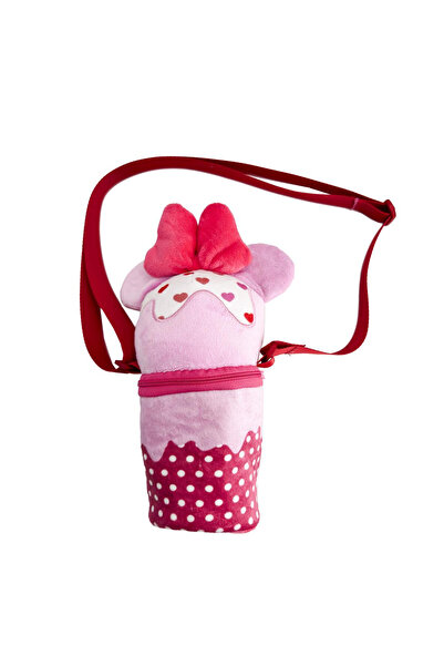 Minnie Mouse κυλινδρική τσάντα ώμου, χωνάκι παγωτού 18x8x8 εκ. Ροζ