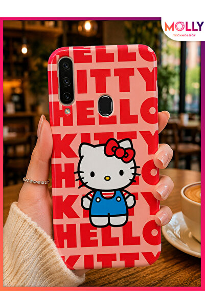 Molly SAMSUNG GALAXY A20S İçin Pembe Hello Kitty Desenli Silikon Kılıf