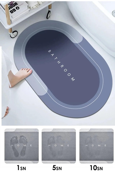 Siriderya Water Absorbent Bath Mat with Non-Slip Base, Magic 3.5 mm 40X60Cm