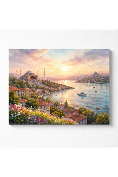 Mondesin Ayasofya ve Boğaz Kanvas Duvar Tablosu Salon Oda Ofis Hediyelik
