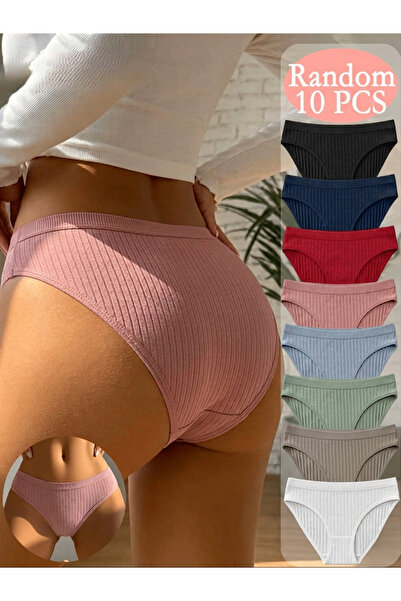 Estilo Lingerie Γυναικεία βαμβακερά εσώρουχα από ύφασμα καμιζόλας, συσκευασία...