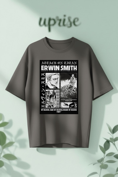 Vordevia Erwin Smith Attack on Titan Printed Cotton Oversize T-Shirt