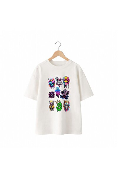 playwear Tiny Photo Chest Printed 100% Cotton Oversize Loose Regular Fit Crew...