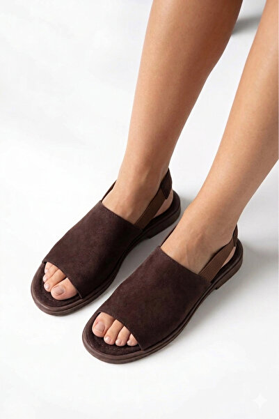 HVZ Exclusive Γυναικεία σανδάλια Flora Brown Suede Εργονομική άνετη μαλακή σόλα