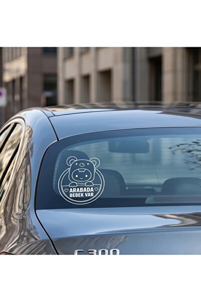 beytuning 3D Sticker Arabada Bebek Var Sticker Etiket Çıkartma Pc Laptop Arab...