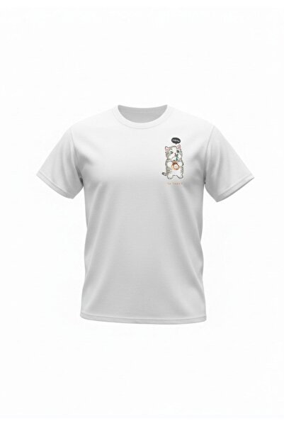 URBANTRENDSTORE Unisex χαριτωμένο μπλουζάκι με μικροσκοπική γάτα, καλοκαιρινό...