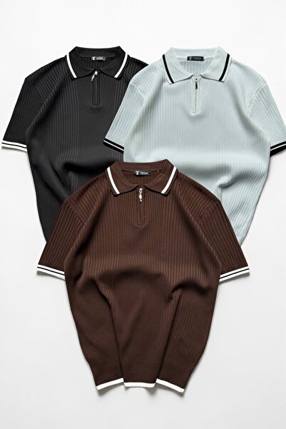 legends butik Ανδρικό Σετ 3 τεμαχίων με φερμουάρ και λαιμόκοψη πόλο – Εύκαμπτ...