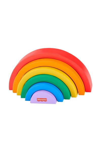 mattel Fisher-Price Curcubeu din lemn de stivuit (HXT73)