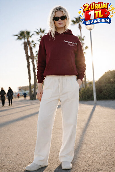 DAMGA JEANS Γυναικείο λινό παντελόνι με ψηλή μέση και ελαστική λάστιχα στη μέση